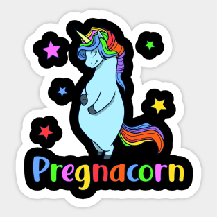 Pregnant unicorn - Pregnacorn Sticker